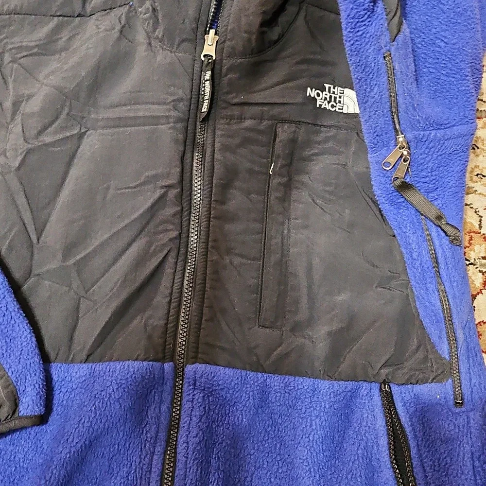 The North Face Denali Men's Jacket Blue/Black Fleece Size Small Full Zip